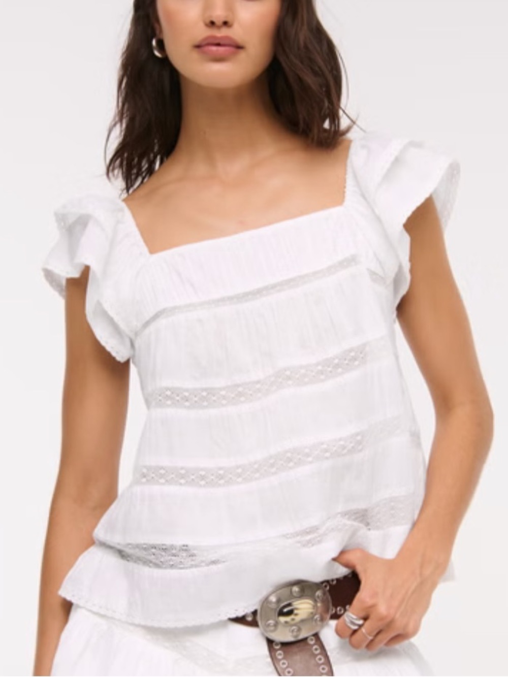Abercrombie & Fitch Ruffle Babydoll Top